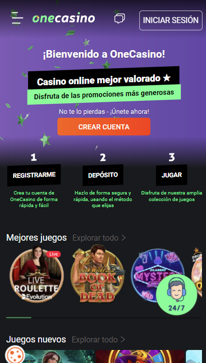 Aplicaciones móviles de One Casino