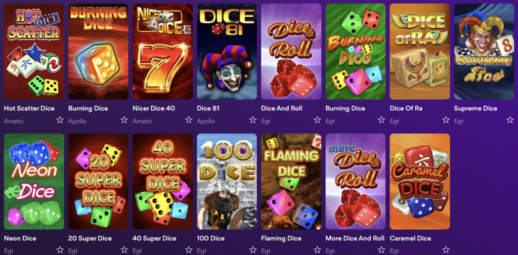 Juegos de Dados en Bet24Bit Casino