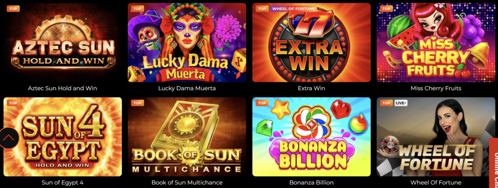 Juegos de Mesa en Fortune Clock Casino 1