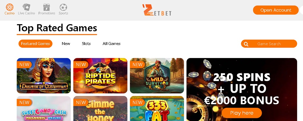 Zenbet Casino Home Pages