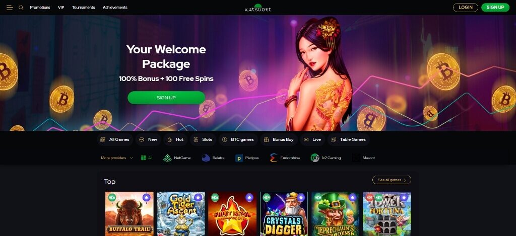 Katsubet casino home pages