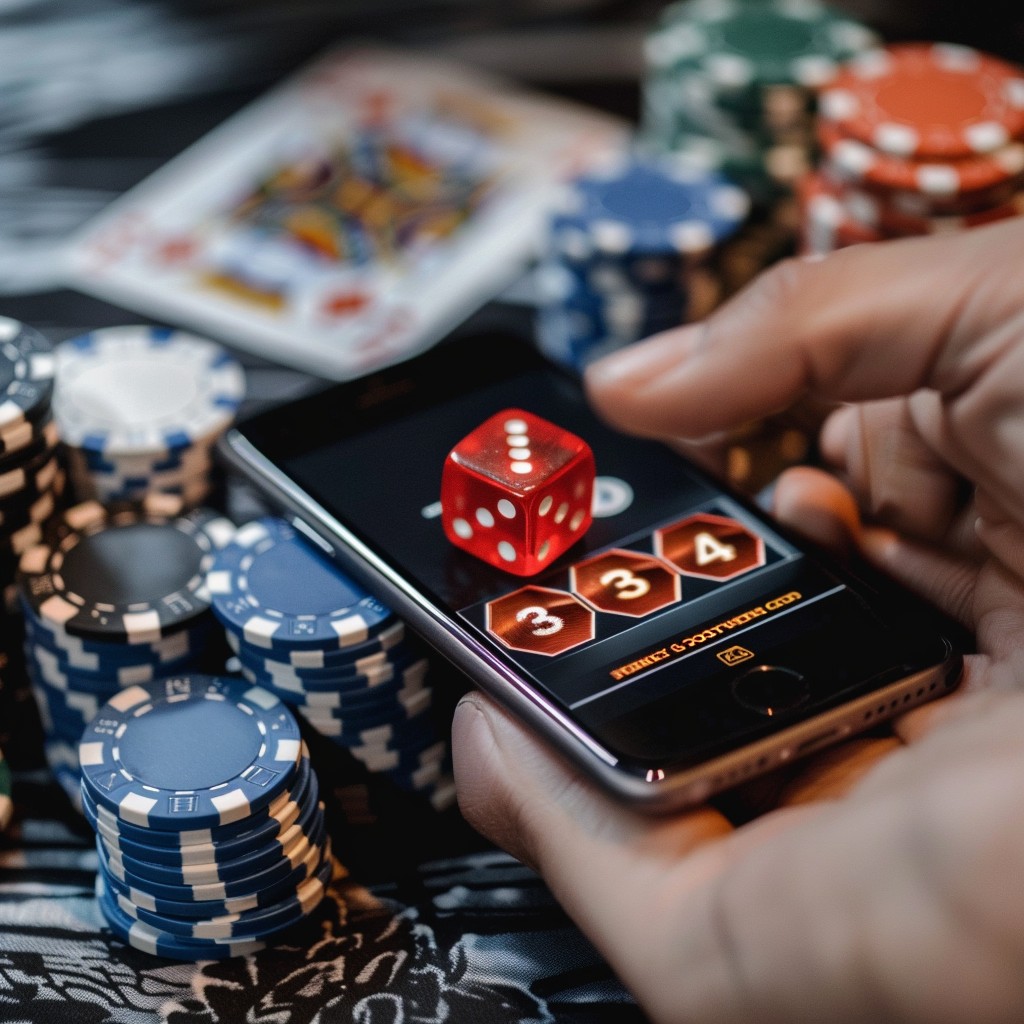 Mobile Gambling Platforms On The Phone Screen.