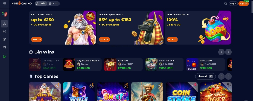 Nine Casino Home Pages