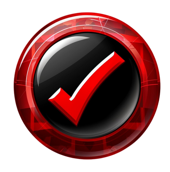 Red Check Check Mark Icon - not background