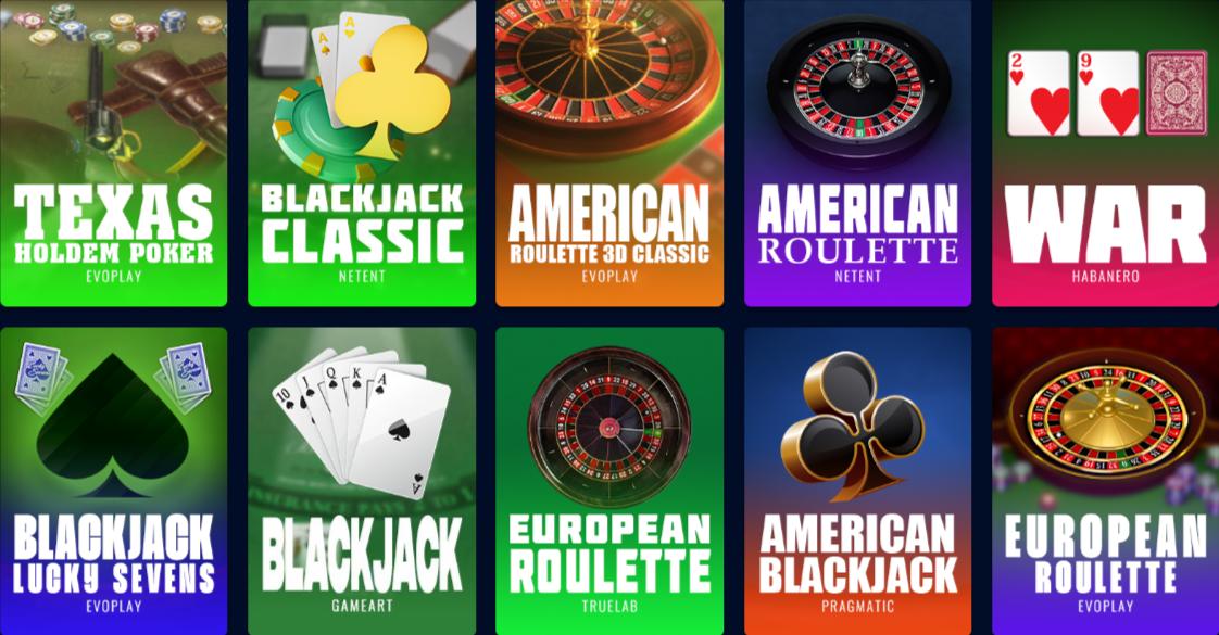 Del Oro Casino Table Games