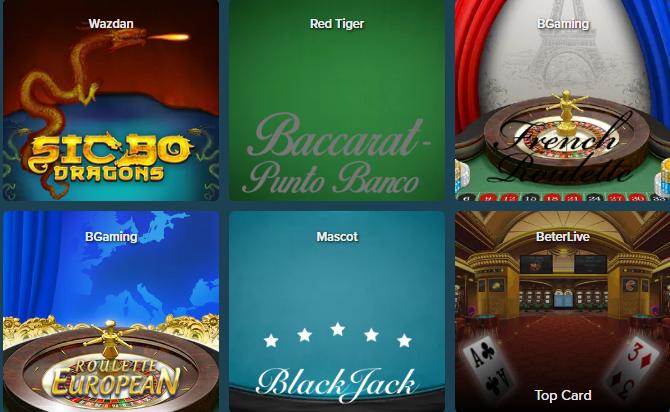 MyChance Casino Table Games