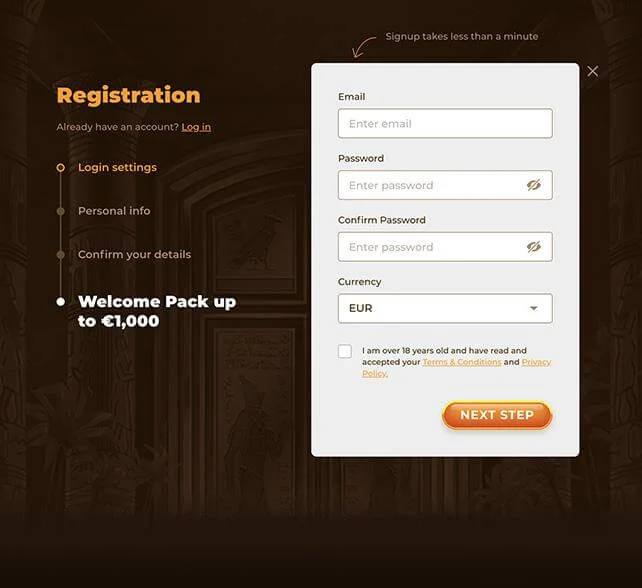 AmunRa Casino registration