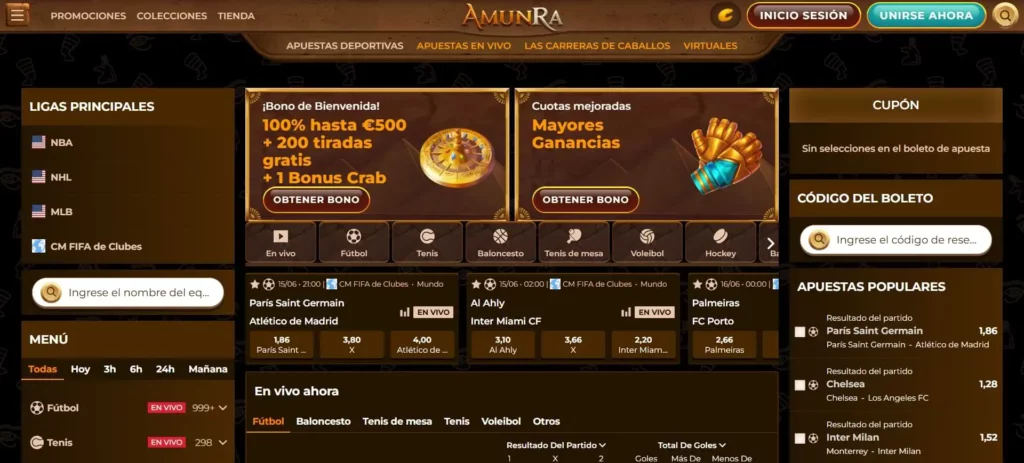 AmunRa Casino bets