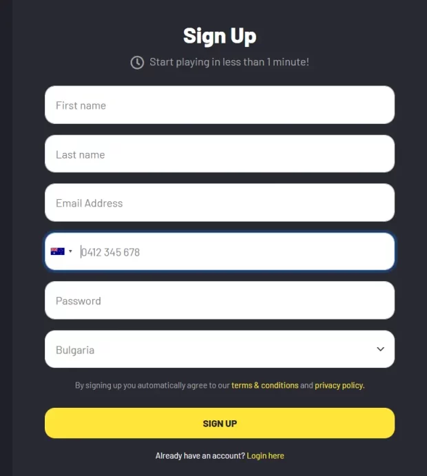 Winstler Casino registration