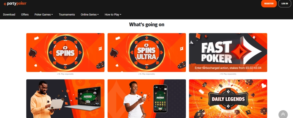 Selección de juegos de casino Partypoker