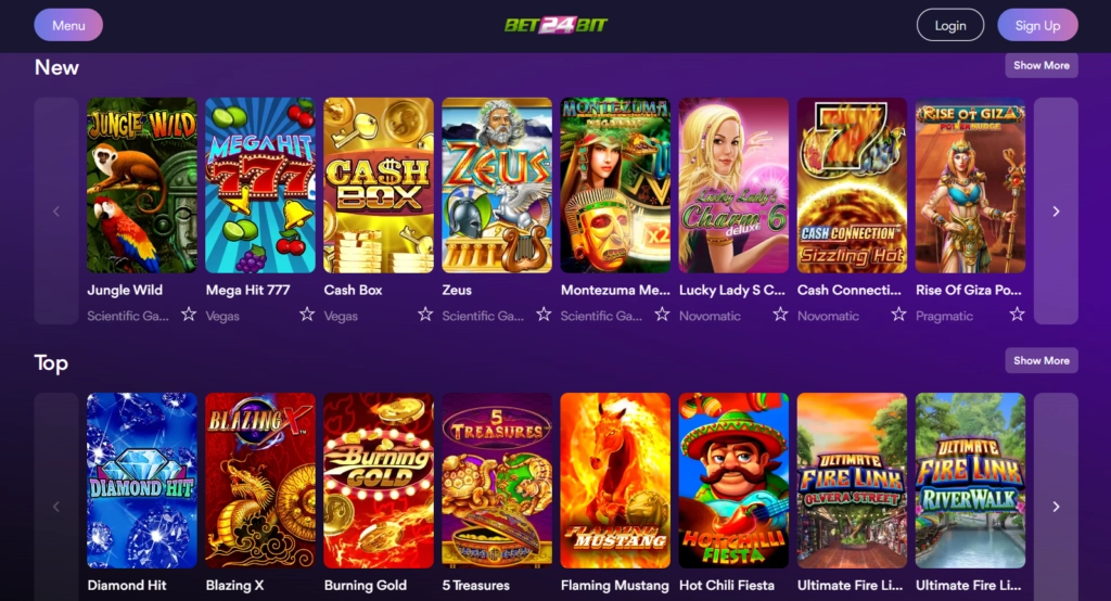 bit24bit casino interfaz