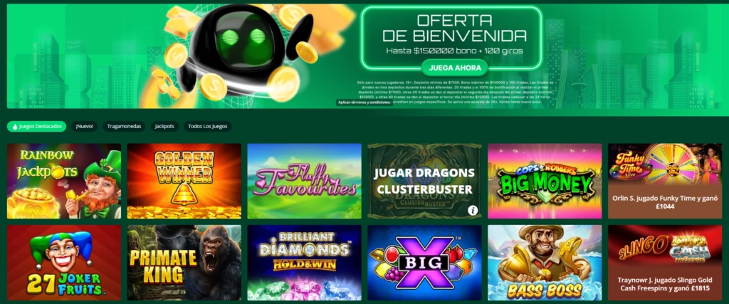 Greenplay Casino interfaz