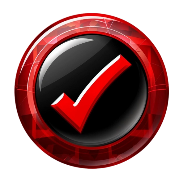 Red Check Check Mark Icon