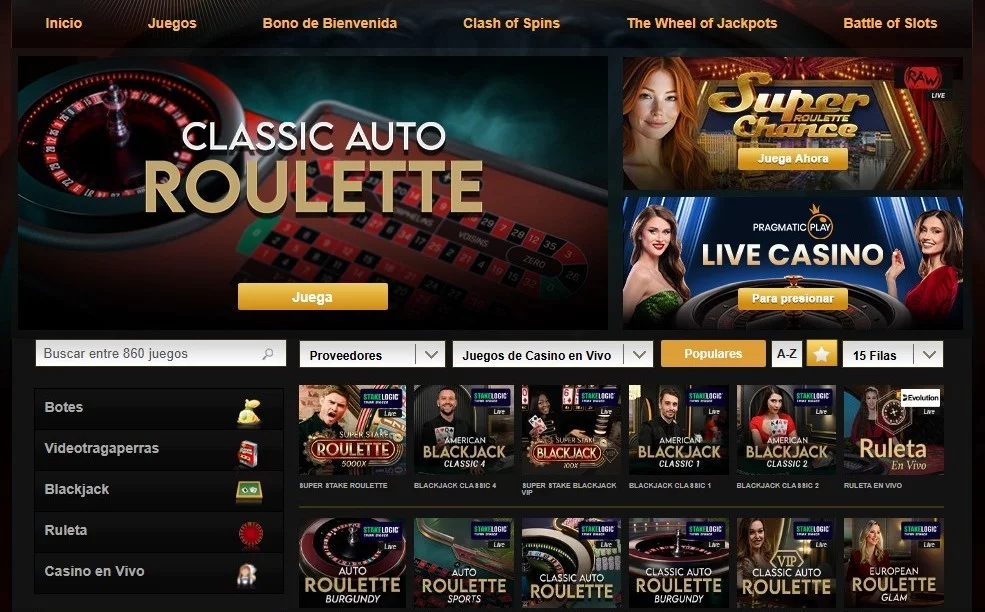 Videoslots Casino Casino en Vivo