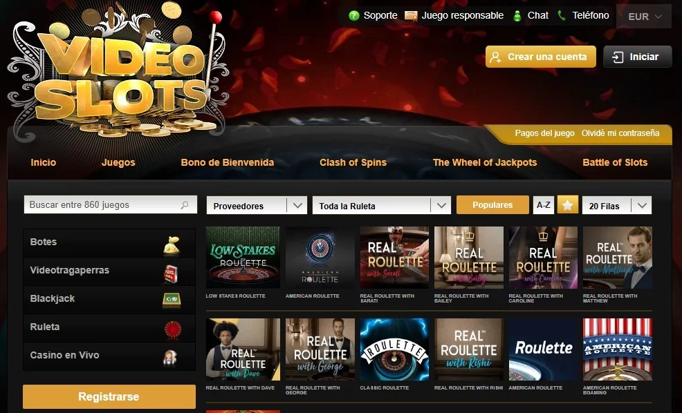 Videoslots Casino Juegos Mesa